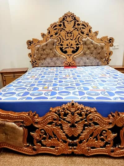 King Size Bed set with side tables dressing brand new condition