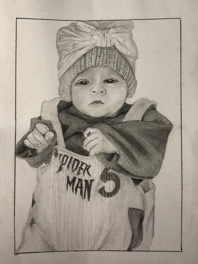 perfect gift for your love one | hand made pencil sketch