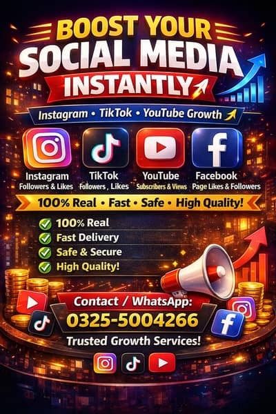 Instant Social Media Growth | Likes • Followers • Views