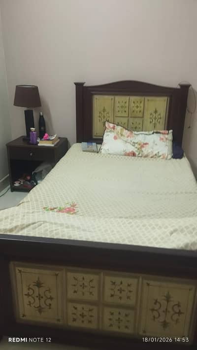 Single Bed with Side Table & mattress for sale