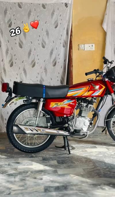 Honda cg 125 model 2026. . red colour Peshawar invoice colour