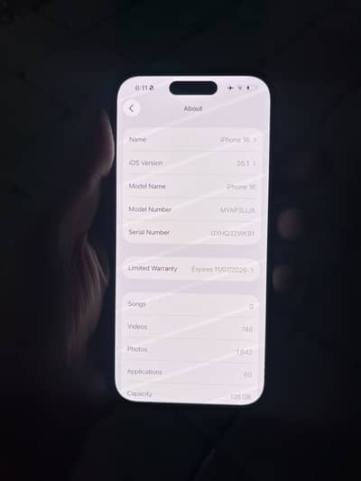 iPhone 16 128 GB OPEN BOX CONDITION