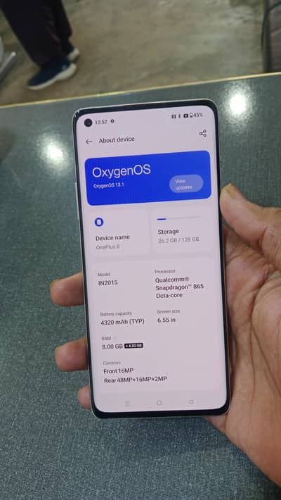 OnePlus 8( 8/128) good condtion contct number call /whatsp 03125057401