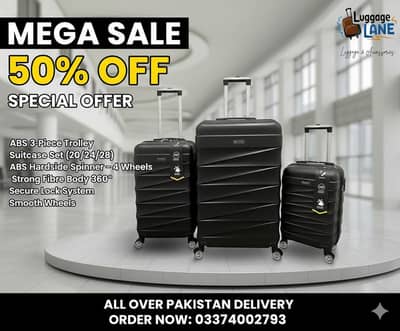 Full unbreakable 3 piece luggage bags