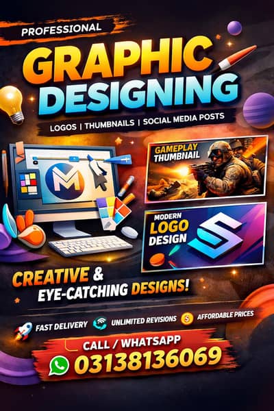 “Professional Graphic Designing – Logo & Thumbnail Making”