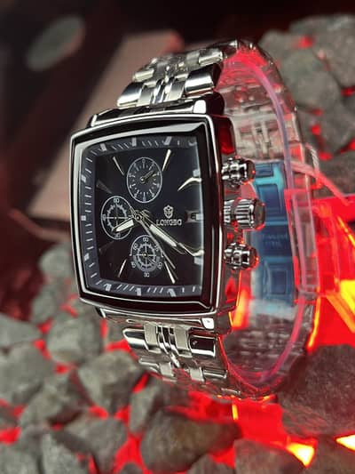 Square Dial Men’s Watch | Stainless Steel | Water Proof watch