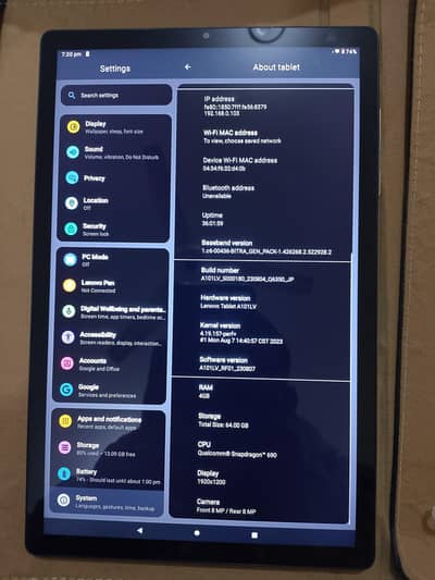 Lenoe Tablet A101 LV, original sigma charger and leather cover for sel