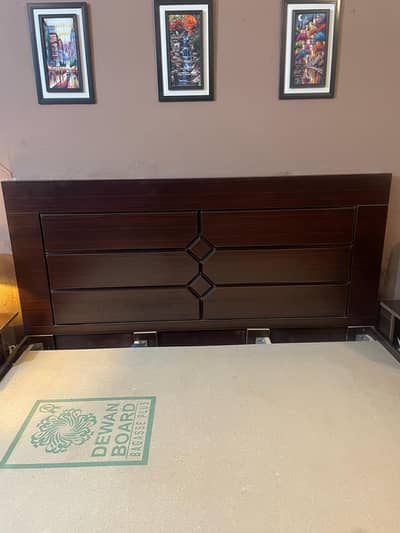 king size bed with side tables
