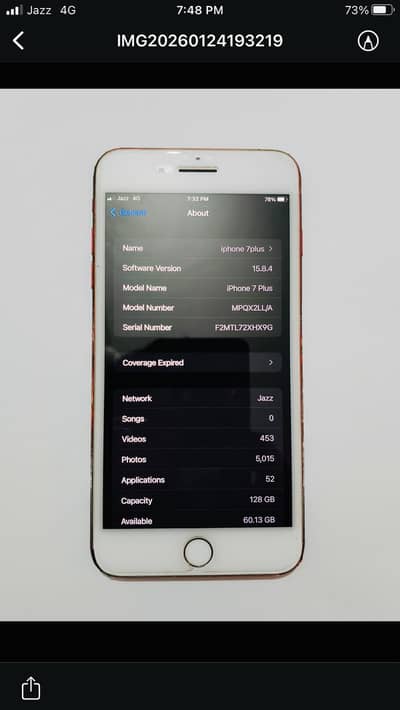 iphone 7plus 128 GB in Excellent Condition