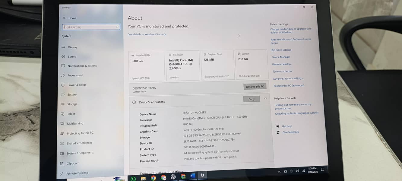 Microsoft Surface  4 Pro 2