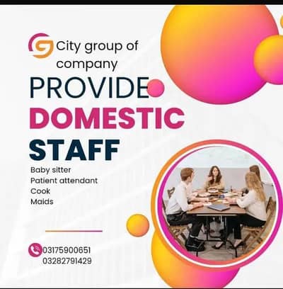 provide maid, baby sitter, patient attendant,cook,driver