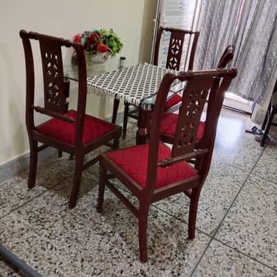 Dining Table,Study Table with Four 4 Chairs
