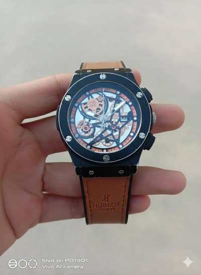 Hublot Geneve Skeleton Dial Luxury Men's Watch - Premium Quality