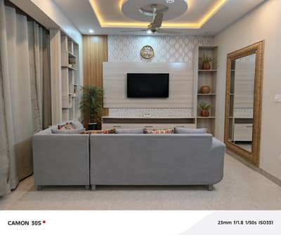 L Shaped Sofa set with Puffy