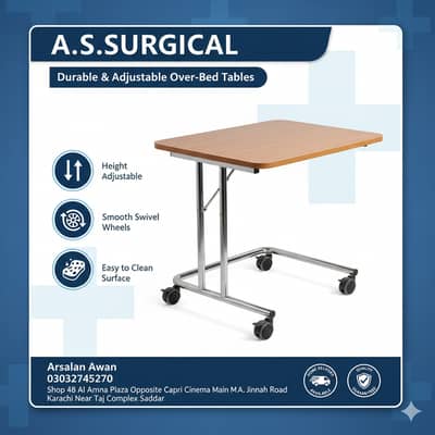 Over Bed Patient Table for Home & Hospital Use – Karachi