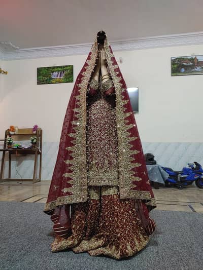 Maroon Bridal Outfit