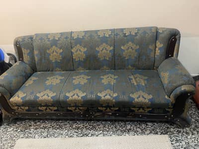 Green sofas set 5 seater