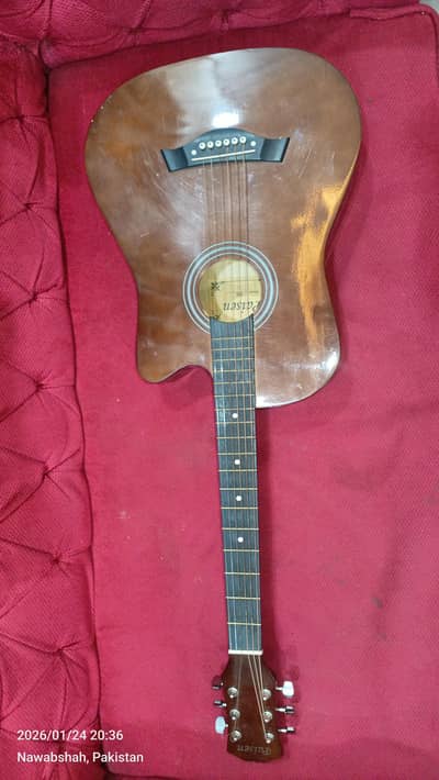 34 inches guitar like a new guitar with a black  bag