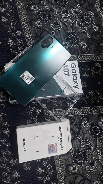 Samsung A07 just box open 6/128 45W Charger sth