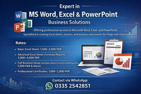 Expert in MS Word, Excel & PowerPoint – Business Solutions