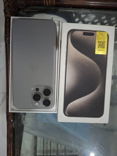 apple iphone 15 pro max with box  physical + Esim
