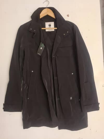 G Star Raw Black Trench Coat | Size: M