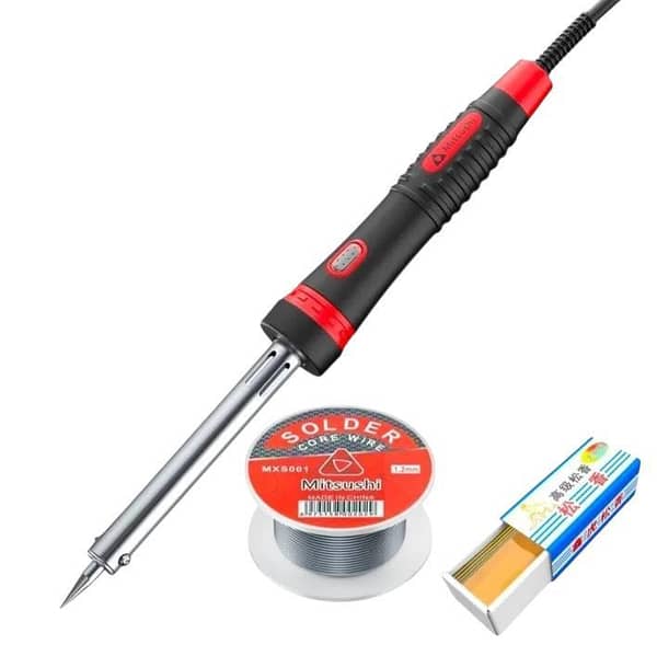 Soldering Iron With Soldering Wire & Paste (broza) High Quality 60W