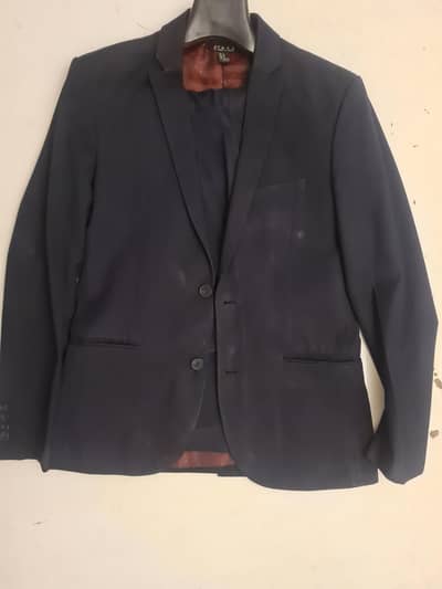 Forever 21 Men Navy Suit | Size 38 Jacket - 33 Suit Trouser0o