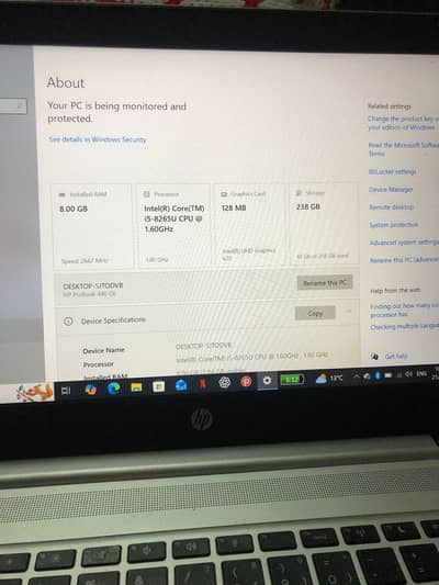 Hp Probook  Core i5 8th gen