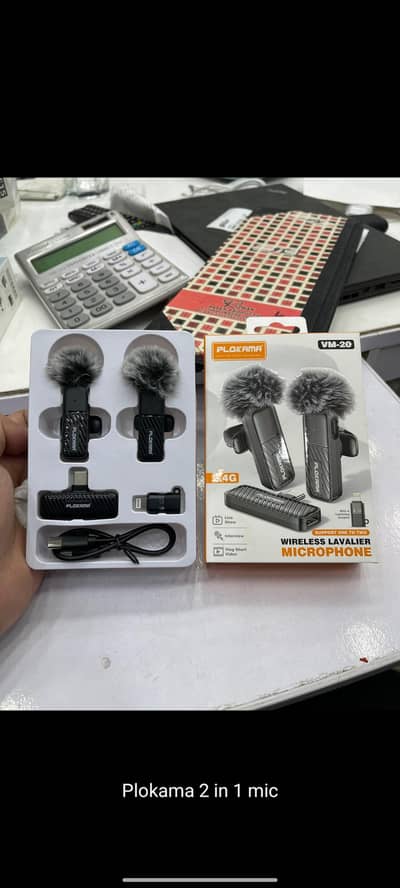 Plokama VM-20 Wireless Lavalier Microphone | Dual Mic | 2.4G