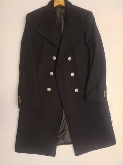 Zara Man Black Overcoat | Small - 38