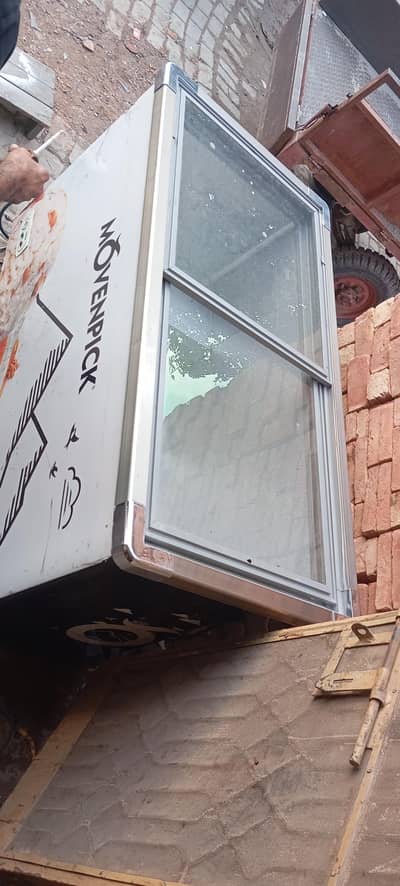 sliding door Ice cream freezer double door different price