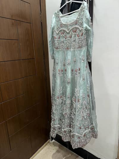 Silk and net maxy bridal dress