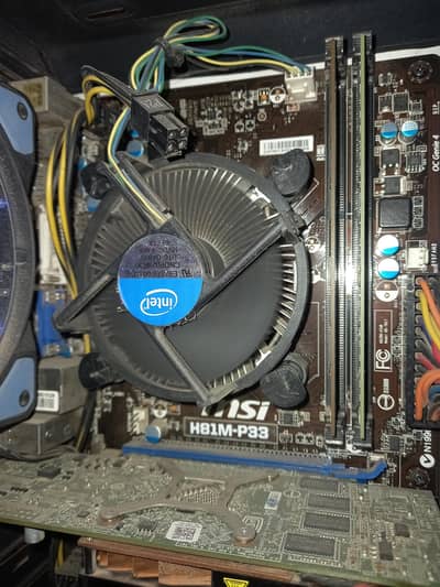 i3 4th gen processer MSI mother board H81M P33 with 8 gb RAM