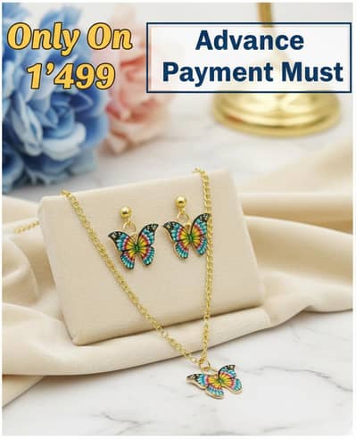 Necklace & Earrings / Butterfly / Necklace Set // Artificial Jewely