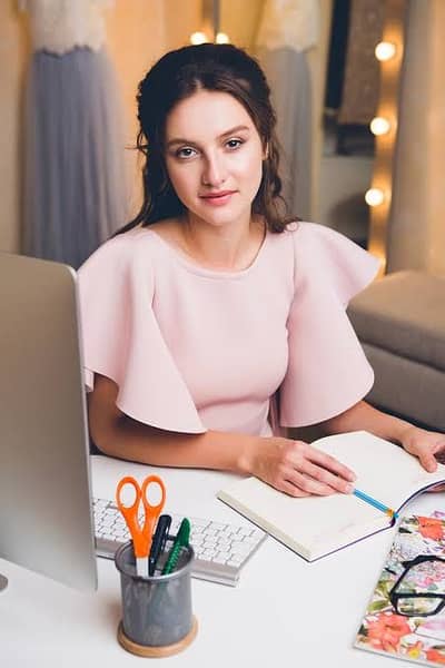 Female for social media website and sales purchase