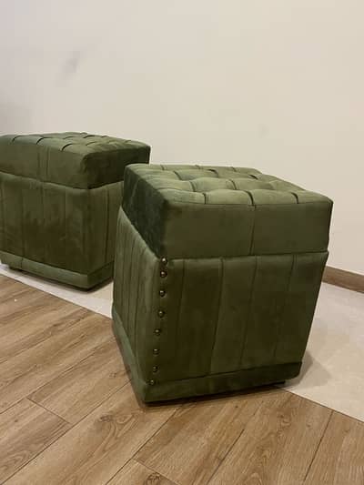 2 single seater stools