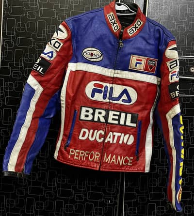 Bikers original Leather Jacket - Fila x Ducati Racing Leather Jacket