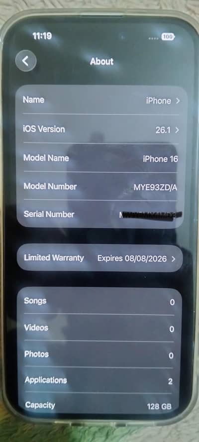 i phone 16 128GB