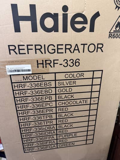 Haier refrigerator box pack chocolate colour