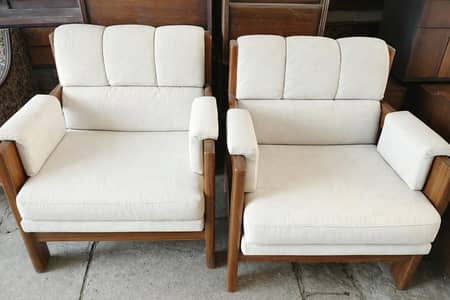 Elegant pair of chairs for sale.