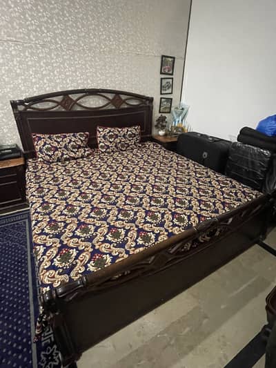 Double Bed with side table and dressing