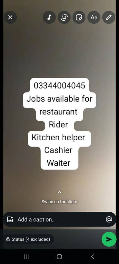 restaurant jobs rider , helper ,