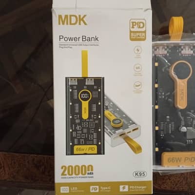 MDK power bank with emergency light 20000 mah