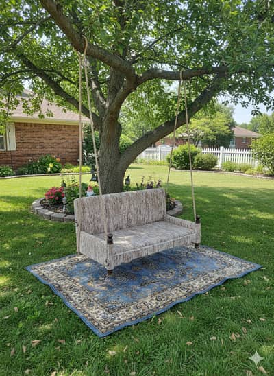 Sheeaham Ceiling hanging swing jhoola with turkish fabric