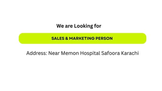 Sales Person Required