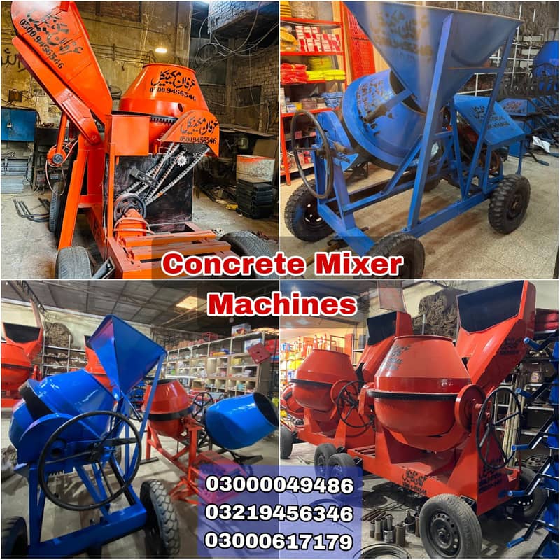 concrete mixer machines / concrete mixture / plate compactor / lifts ...