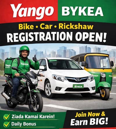 Yango & Bykea Registration