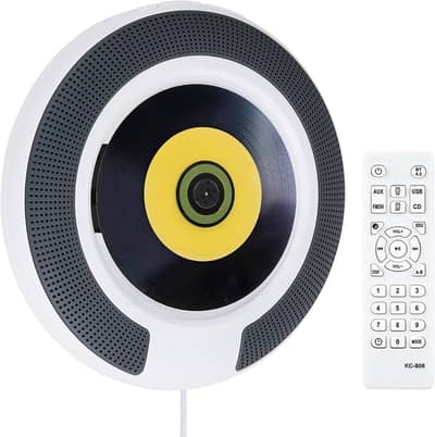 Wall Mountable CD Player/USB/AUX/BT Inputs FM Radio Alarm Clock