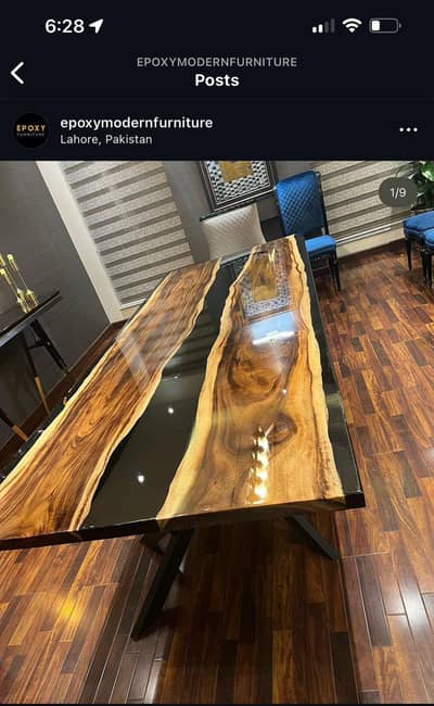 Epoxy luxury dining table 4000 square foot
